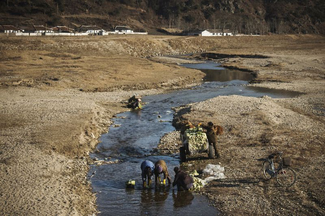 Một góc vùng đông bắc Triều Tiên trong những ngày mùa đông.