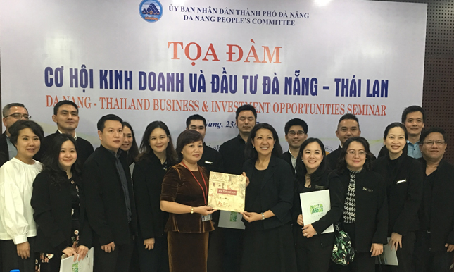 Tọa đàm cơ hội kinh doanh và đầu tư Đà Nẵng - Thái Lan nhằm thúc đẩy xúc tiến đầu tư của doanh nghiệp Thái Lan vào  Đà Nẵng.  	          							          Ảnh: THÀNH LÂN