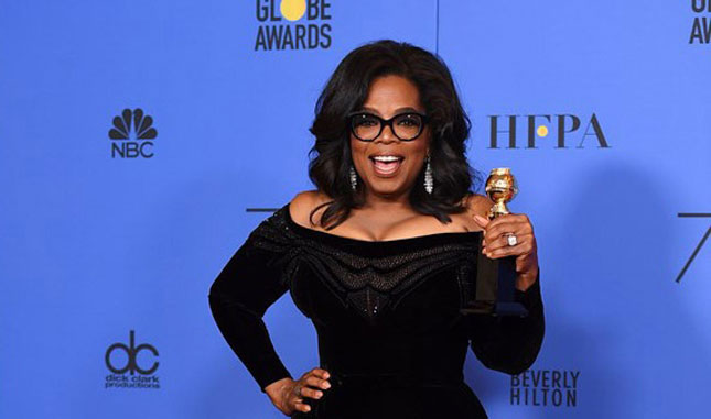 “Nữ hoàng truyền hình” Oprah Winfrey nhận giải Thành tựu trọn đời. (Ảnh: Getty Mages)