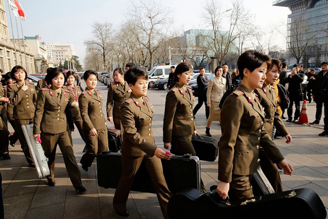 Các thành viên của ban nhạc đều là những người có chức vụ cao trong quân đội Triều Tiên. (Ảnh: Getty)