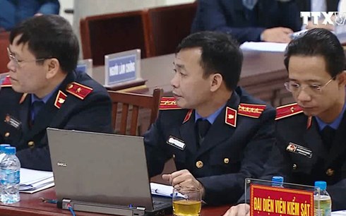 Đại diện Viện KSND TP Hà Nội tại phiên tòa xét xử bị cáo Đinh La Thăng và các đồng phạm