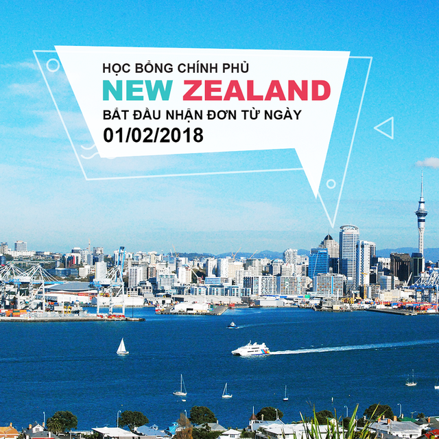 Học bổng Chính phủ New Zealand năm 2019 chính thức 