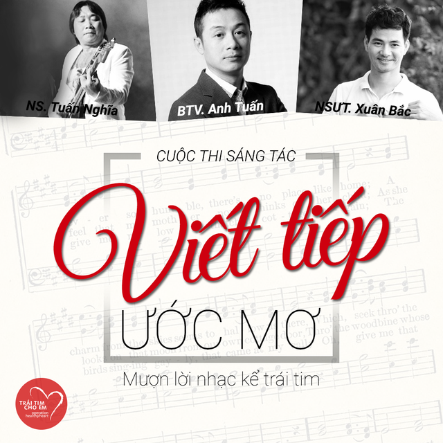 All Vietnamese citizens, both at home and overseas, and foreigners living in Vietnam are invited to join a song writing contest for children with heart defects, namely “Viet Tiep Uoc Mo” (Keep writing dreams). (Photo: vtv.vn)