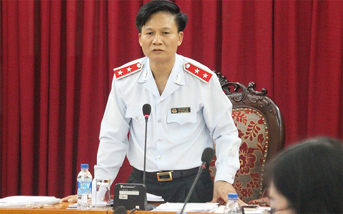 Ông Bùi Ngọc Lam chủ trì buổi công bố kết luận thanh tra - (Ảnh: Tuổi Trẻ)