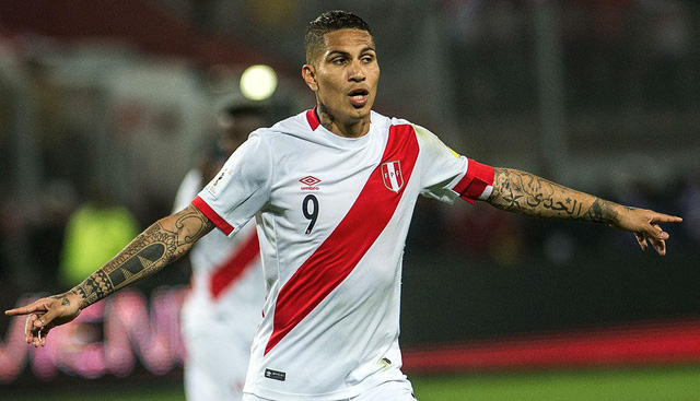 Đội trưởng đội tuyển Peru bị cấm 12 tháng (án phạt bắt đầu thi hành từ tháng 12/2017) sau khi bị phát hiện dương tính với ma túy. Sau đó, anh được giảm án xuống 6 tháng. Về lý thuyết, Paolo Guerrero vẫn kịp dự World Cup 2018 nhưng vấn đề ở chỗ, anh khó có thể đảm bảo thể lực sau khi ngồi ngoài trong thời gian dài. Vì vậy, HLV Ricardo Gareca có thể nhường suất cho người khác, nhất là khi Guerrero đã bước sang tuổi 34.