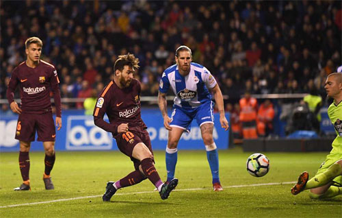 Messi ghi bàn nâng tỷ số lên 3-2 mang tính quyết định.