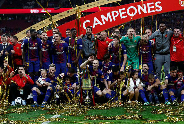 Barcelona vô địch Cúp nhà vua 2018. Ảnh: Internet