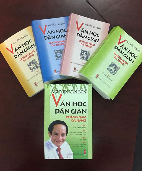 Bộ sách “Văn học dân gian Quảng Nam-Đà Nẵng” của Nguyễn Văn Bổn do NXB Hội Nhà văn ấn hành tháng 1-2018.