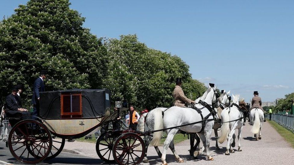 Sau khi làm lễ nhà thờ, Hoàng tử Harry và Markle sẽ ngồi trên xe ngựa Ascot Landau, đi một vòng quanh thị trấn sau hôn lễ để ra mắt công chúng. Ảnh: AFP