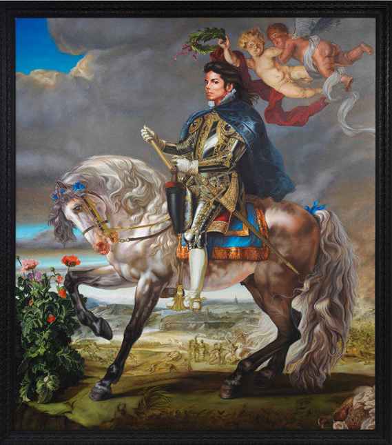 Michael Jackson trên lưng ngựa của  Vua Philip II- tranh của Kehinde Wiley