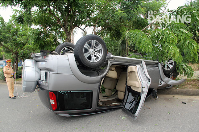 Một vụ tai nạn giao thông xảy ra trên địa bàn quận Ngũ Hành Sơn.