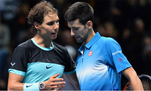 Djokovic chạm trán Nadal là trận chiến kinh điển của làng banh nỉ. Ảnh: Reuters