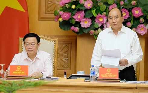 Thủ tướng Nguyễn Xuân Phúc phát biểu tại cuộc họp Hội đồng tư vấn chính sách tiền tệ quốc gia.