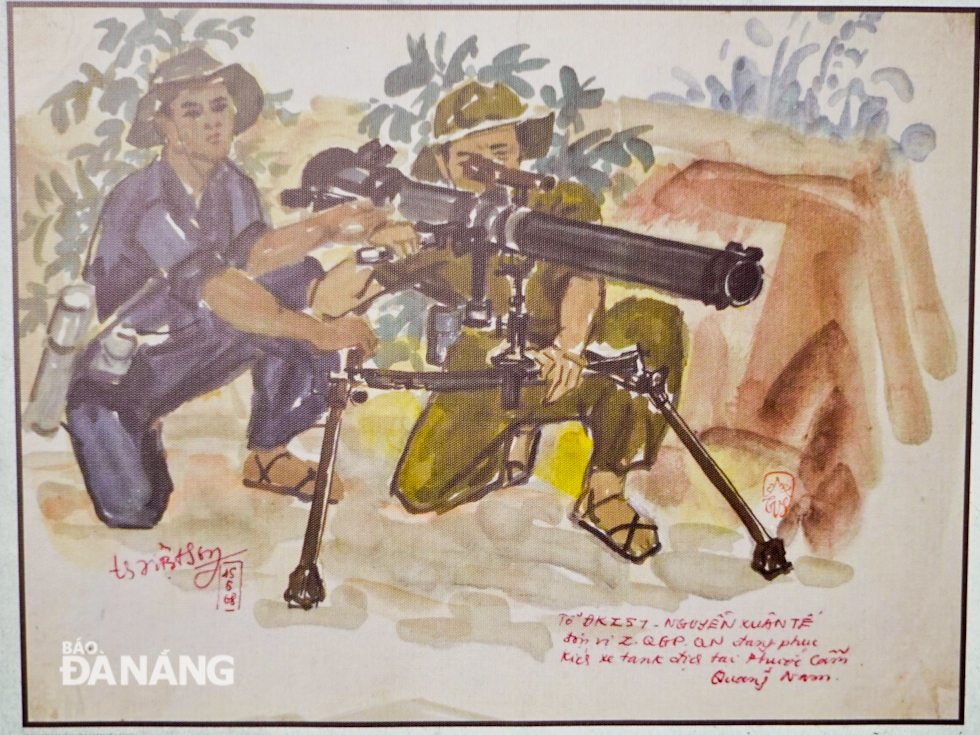 Ký họa về Tổ DKZ-57-Nguyễn Xuân Thế của họa sĩ Trần Việt Sơn. 