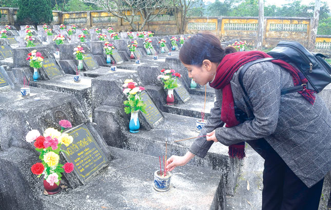 Nghĩa trang liệt sĩ Vị Xuyên, Hà Giang. Ảnh: P.P.P