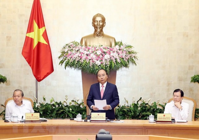 Thủ tướng Nguyễn Xuân Phúc phát biểu. (Ảnh: Thống Nhất/ TTXVN)
