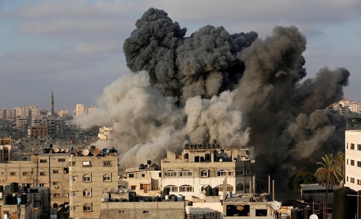 Khu dân cư tại Gaza bị trúng bom của Israel.