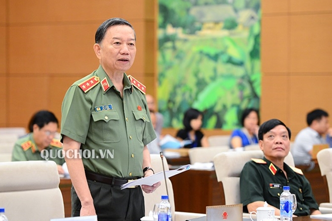 Thượng tướng Tô Lâm, Bộ trưởng Công an trả lời chất vấn tại Thường vụ Quốc hội