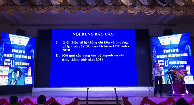 Lãnh đạo Hội Tin học Việt Nam công bố Vietnam ICT Index 2018 trong khuôn khổ Hội thảo Hợp tác phát triển Công nghệ thông tin - Truyền thông Việt Nam lần thứ XXII tại Vĩnh Long