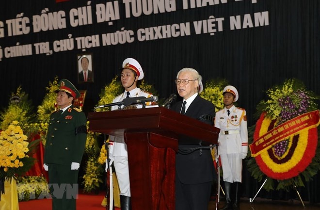 Toàn văn lời điếu tại Lễ truy điệu Chủ tịch nước Trần Đại Quang