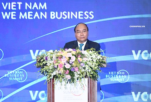 Thủ tướng Nguyễn Xuân Phúc phát biểu tại Hội nghị Thượng đỉnh Kinh doanh 2018