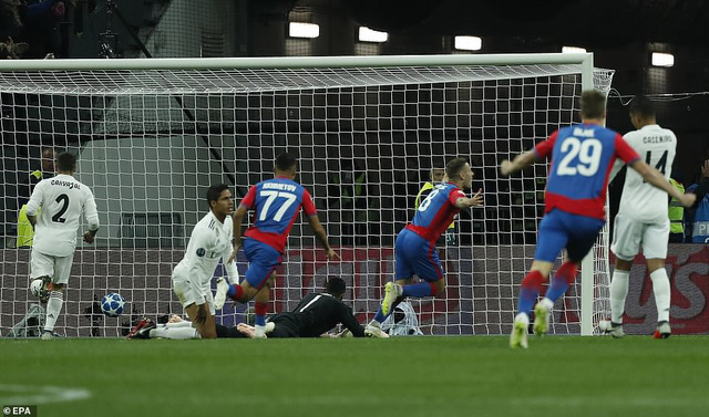 Real Madrid gục ngã đau đớn trước CSKA Moscow tại nước Nga