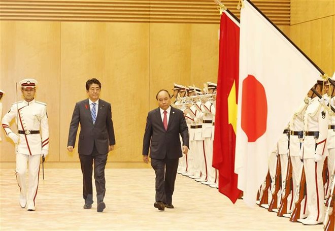 Lễ đón chính thức Thủ tướng Nguyễn Xuân Phúc tại thủ đô Tokyo