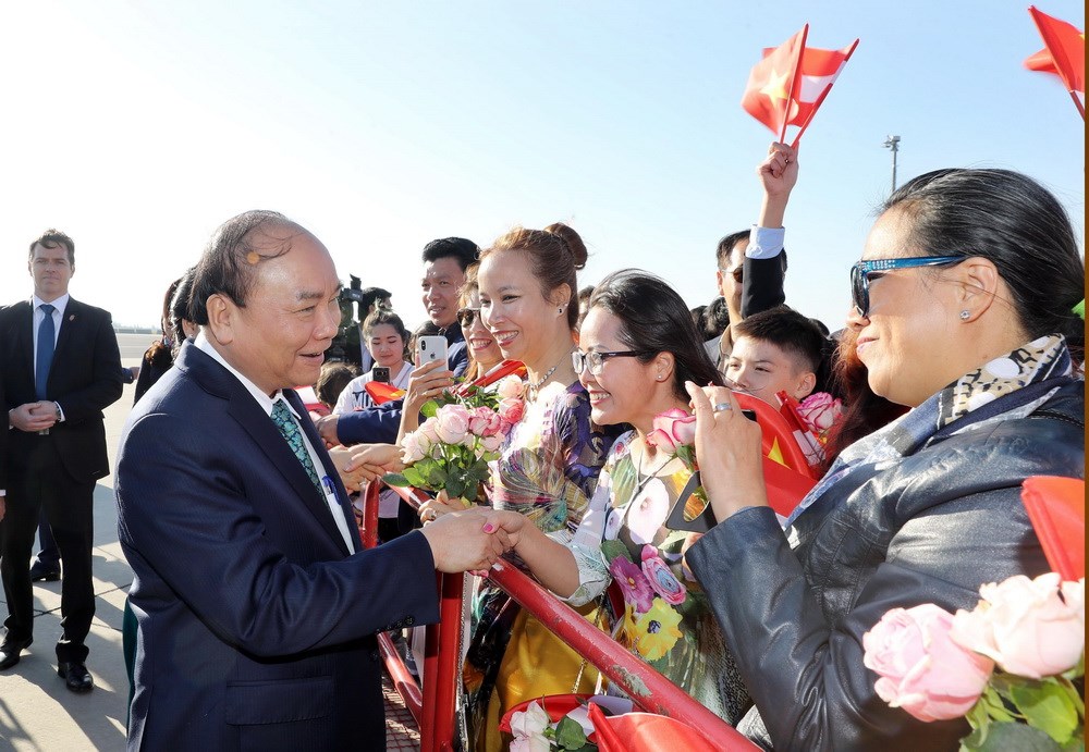 Hình ảnh Thủ tướng Nguyễn Xuân Phúc và Phu nhân đến Cộng hòa Áo