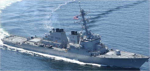 Tàu khu trục mang tên lửa dẫn đường USS Decatur DDG 73. (Ảnh: Hải quân Mỹ)