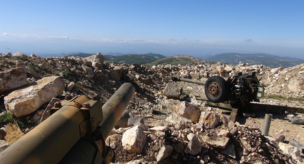 Vũ khí quân đội Syria triển khai tại Đông Bắc Latakia. Ảnh: Sputnik