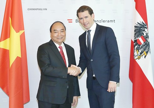 Thủ tướng Nguyễn Xuân Phúc và Thủ tướng Áo Sebastian Kurz.