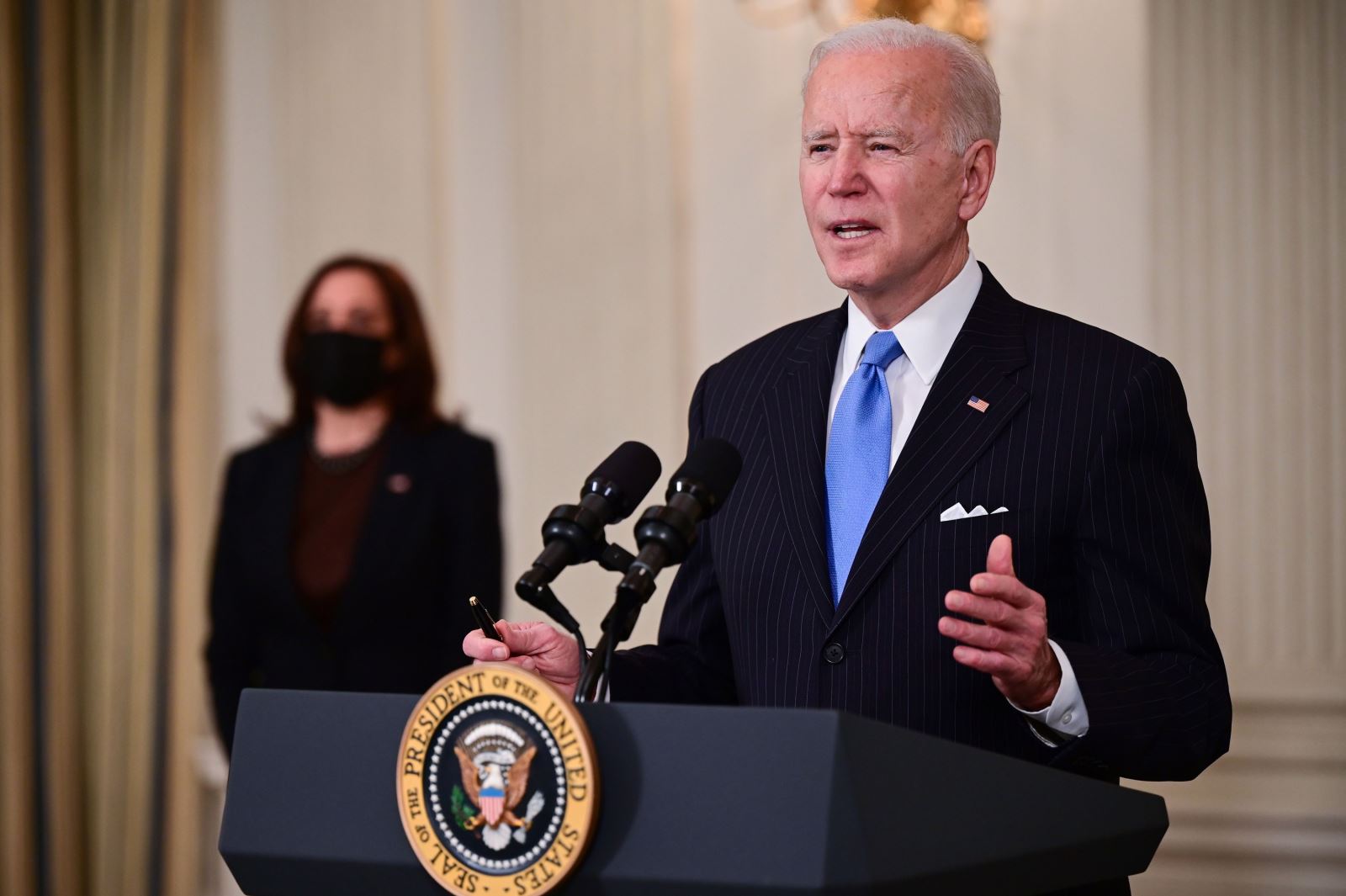 Tổng thống Mỹ Joe Biden phát biểu trong ngày 2/3. Ảnh: CNN