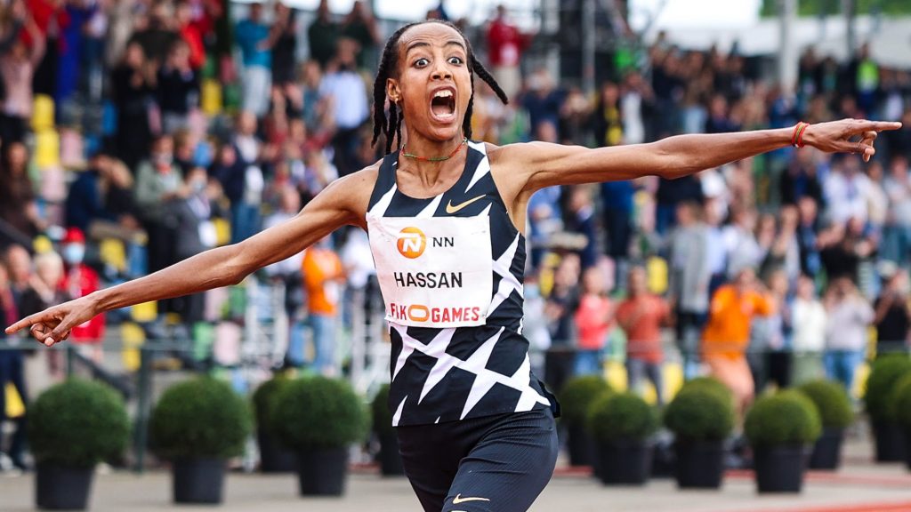Sifan Hassan lập kỷ lục thế giới ở cự ly 10.000m nữ. Ảnh: NBC Sport
