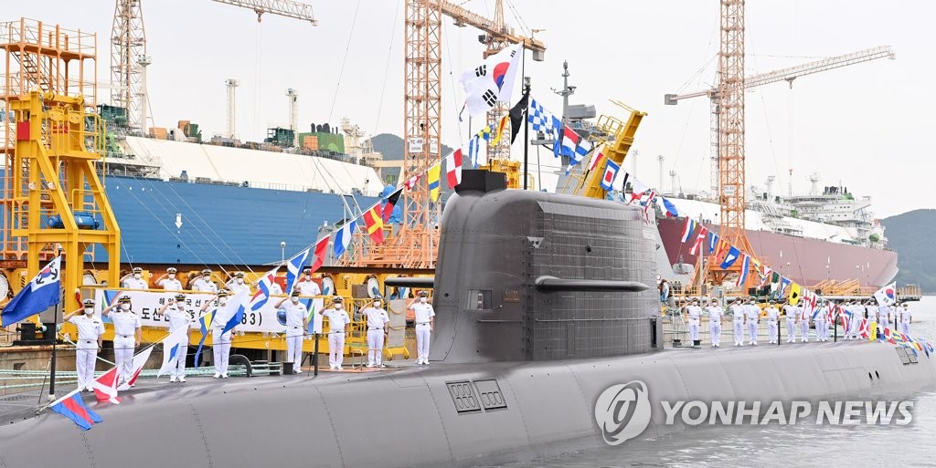 Tàu ngầm Dosan Ahn Chang-ho của Hải quân Hàn Quốc. Ảnh: Yonhap