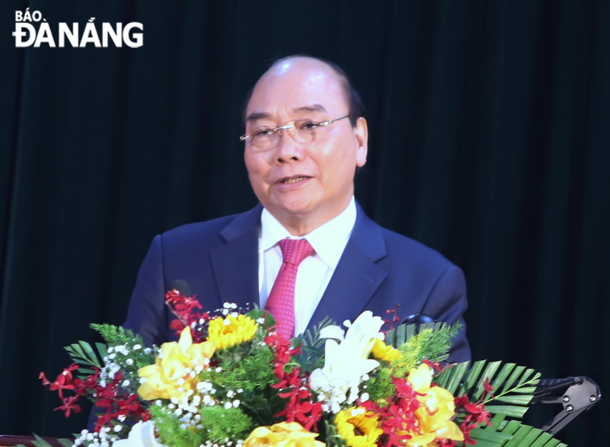 Chủ tịch nước Nguyễn Xuân Phúc phát biểu tại buổi gặp mặt cán bộ cấp cao nghỉ hưu. Ảnh: NGỌC PHÚ