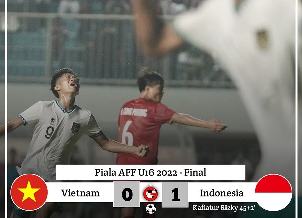 U16 Việt Nam lỗi hẹn với chức vô địch khi thua sát nút U16 Indonesia