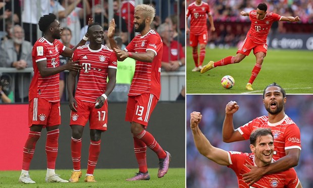 Bayern trở lại ngôi đầu sau trận thắng tưng bừng. (Nguồn: Daily Mail)