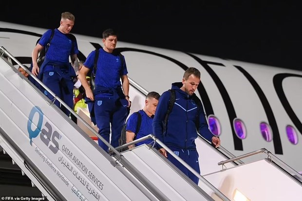 Đội tuyển Anh đặt chân đến Qatar. (Nguồn: Getty Images)