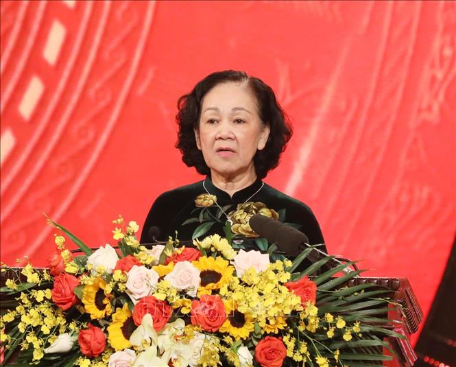 Đồng chí Trương Thị Mai, Uỷ viên Bộ Chính trị, Bí thư Trung ương Đảng, Trưởng Ban Tổ chức Trung ương phát động giải 