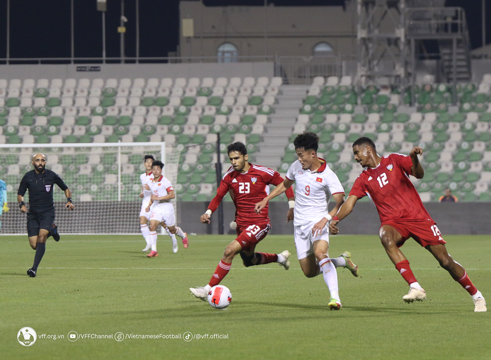 Tối 25/3, ĐT U23 Việt Nam đã để thua U23 UAE với tỷ số 0-4. Ảnh: vff.org.vn