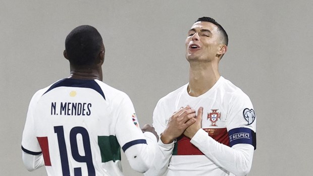 Ronaldo có 4 bàn sau hai trận vòng loại EURO 2024. (Nguồn: Getty Images)
