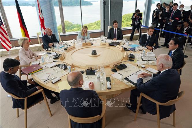 Hội nghị thượng đỉnh G7 được tổ chức tại thành phố Hiroshima của Nhật Bản. Ảnh: AFP/TTXVN