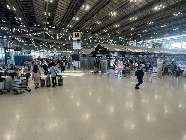 Số lượng hành khách sử dụng dịch vụ hàng không tại Thái Lan ngày càng tăng sau dịch COVID-19. (Ảnh: Huy Tiến/TTXVN)