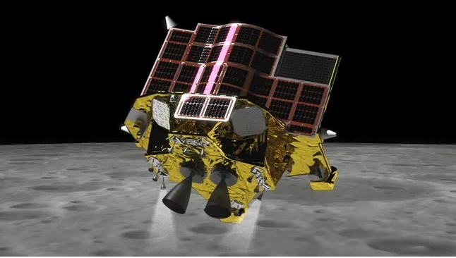 Mô phỏng cuộc đổ bộ lên Mặt Trăng của tàu SLIM (Nhật Bản) vào tháng 1-2024. Ảnh: JAXA