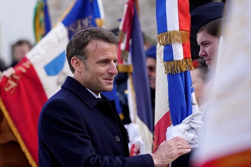 Tổng thống Pháp Emmanuel Macron tại một sự kiện ngày 24-4. Ảnh: Reuters	