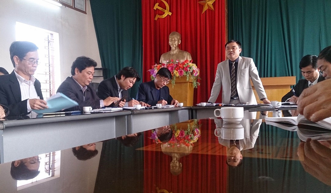 Ông Nguyễn Trường Sơn – Phó chủ tịch UBND huyện An Dương kết luận tại cuộc họp ngày 22/1/2015