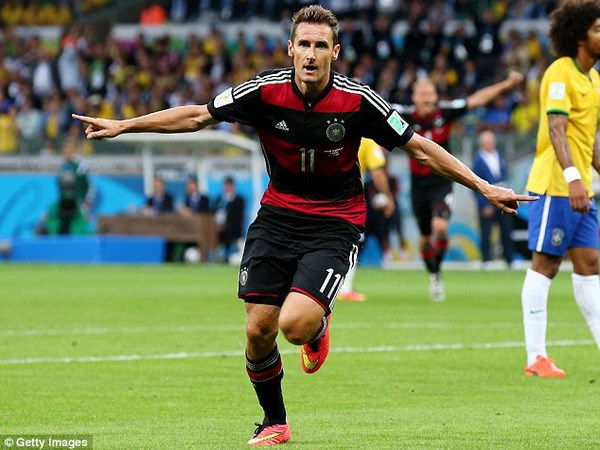 Klose đi vào lịch sử World Cup. (Nguồn: Getty Images)