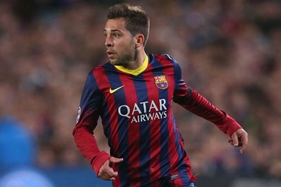 Hậu vệ trái: Jordi Alba. 