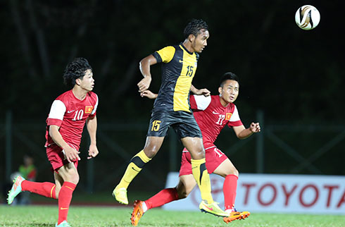  Thể hình U21 Malaysia tốt hơn hẳn U19 Việt Nam. Ảnh: Đức Đồng.