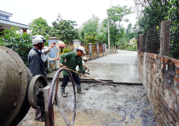 Đẩy nhanh tiến độ thi công các tuyến kiệt xóm tại Hòa Vang.